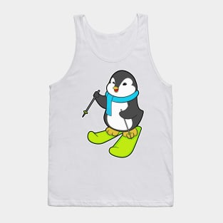 Penguin as Skier with Ski Tank Top